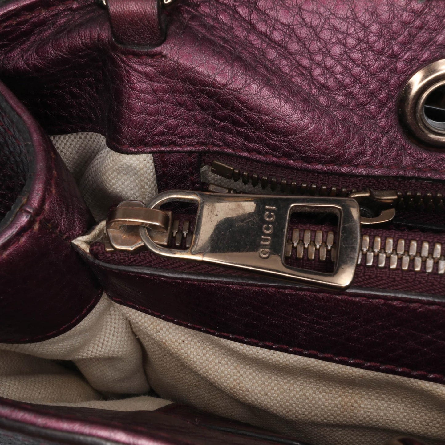 Gucci Medium Calfskin Bamboo Shopper Satchel