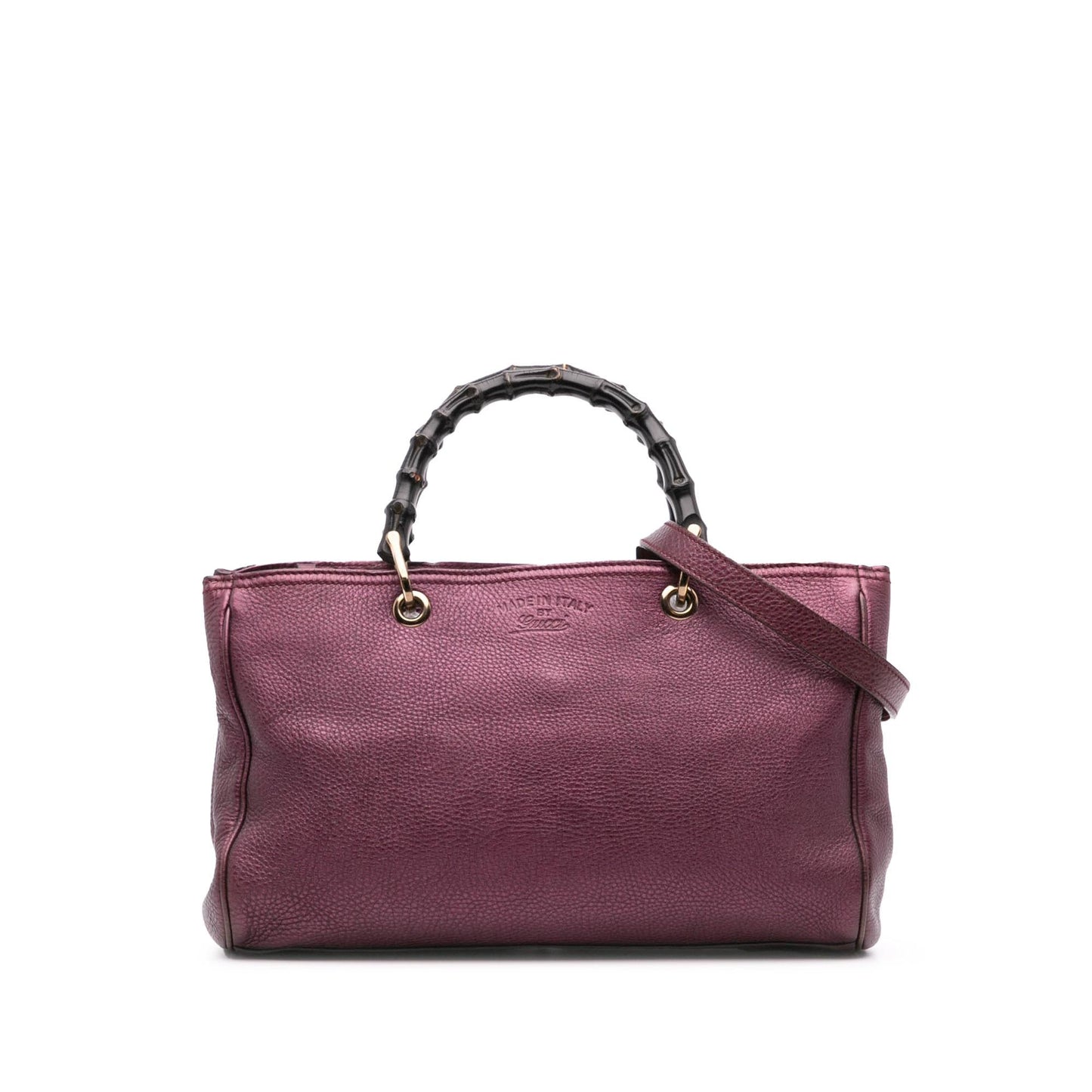 Gucci Medium Calfskin Bamboo Shopper Satchel
