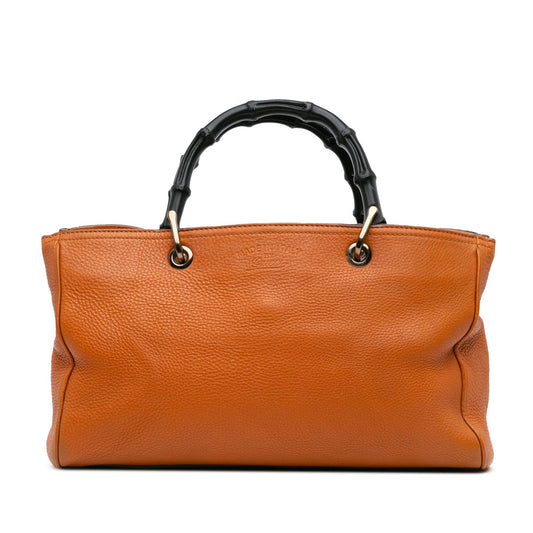 Gucci Medium Calfskin Bamboo Shopper Satchel