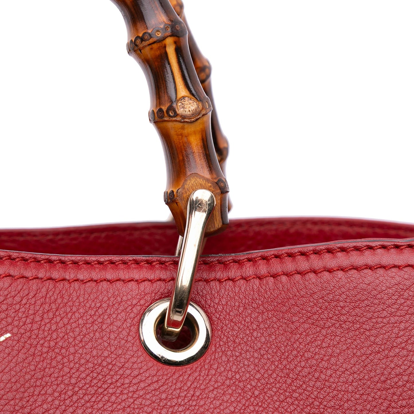 Gucci Medium Calfskin Bamboo Shopper Satchel