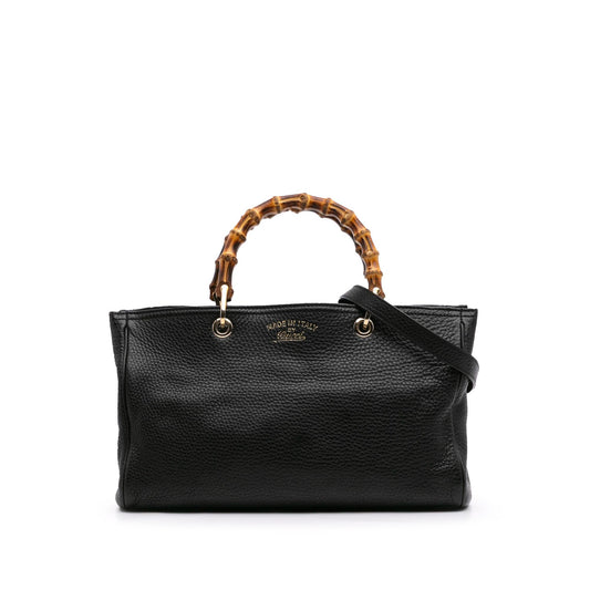Gucci Medium Calfskin Bamboo Shopper Satchel