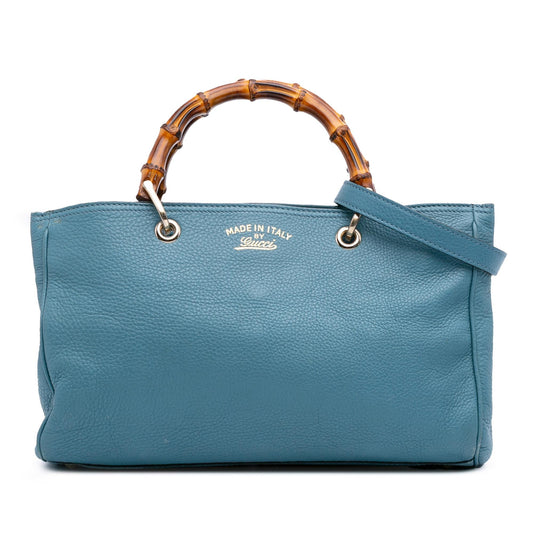 Gucci Medium Calfskin Bamboo Shopper Satchel