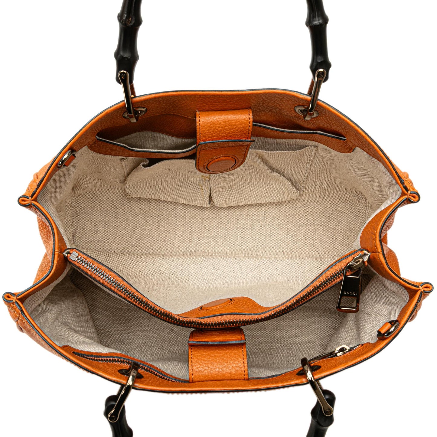 Gucci Medium Calfskin Bamboo Shopper Satchel