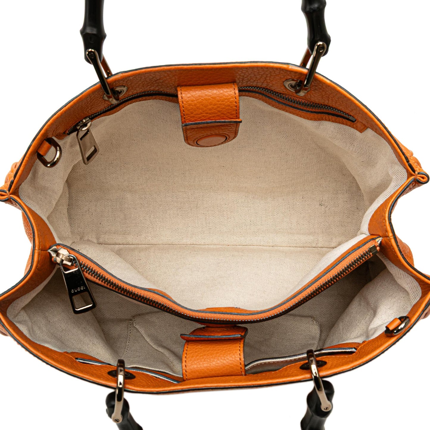 Gucci Medium Calfskin Bamboo Shopper Satchel