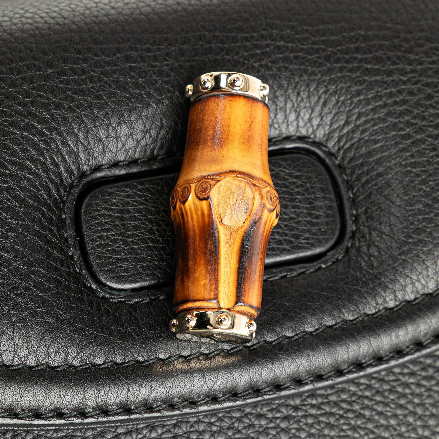 Gucci Medium Calfskin Bamboo Top Handle Bag