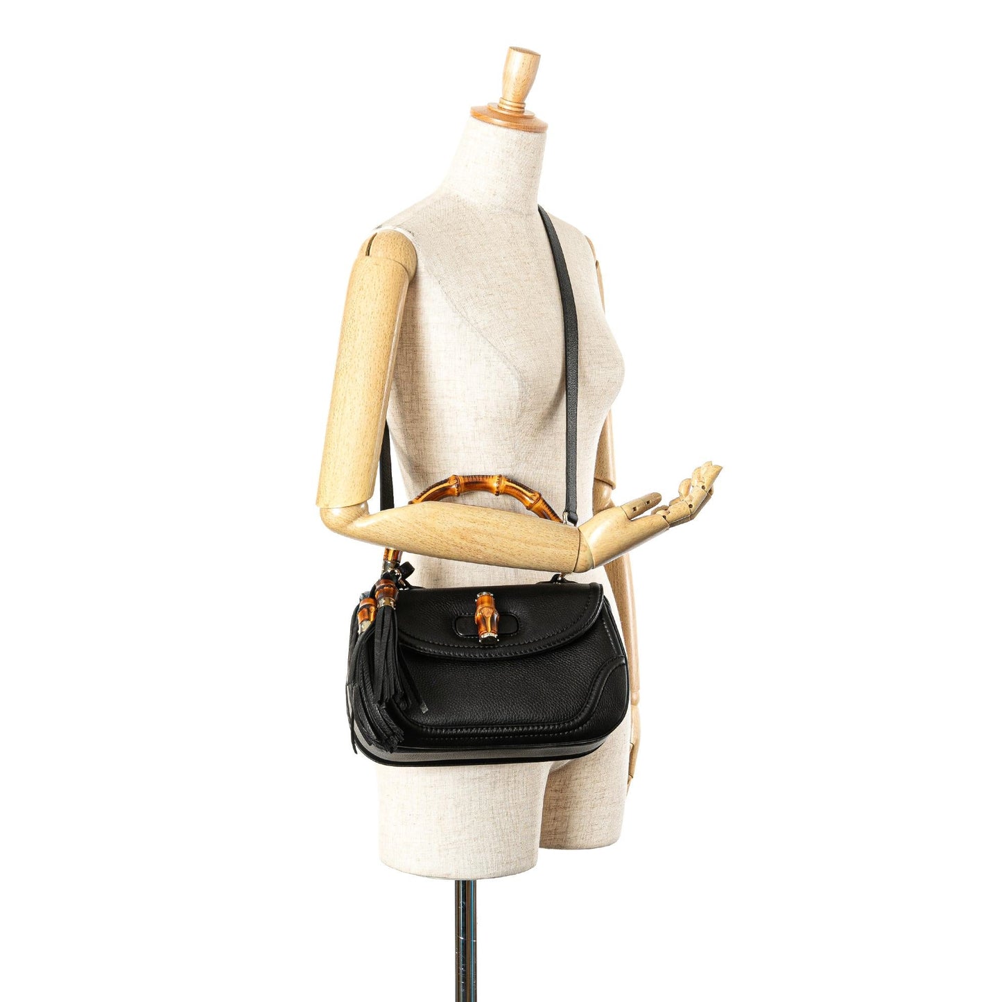 Gucci Medium Calfskin Bamboo Top Handle Bag