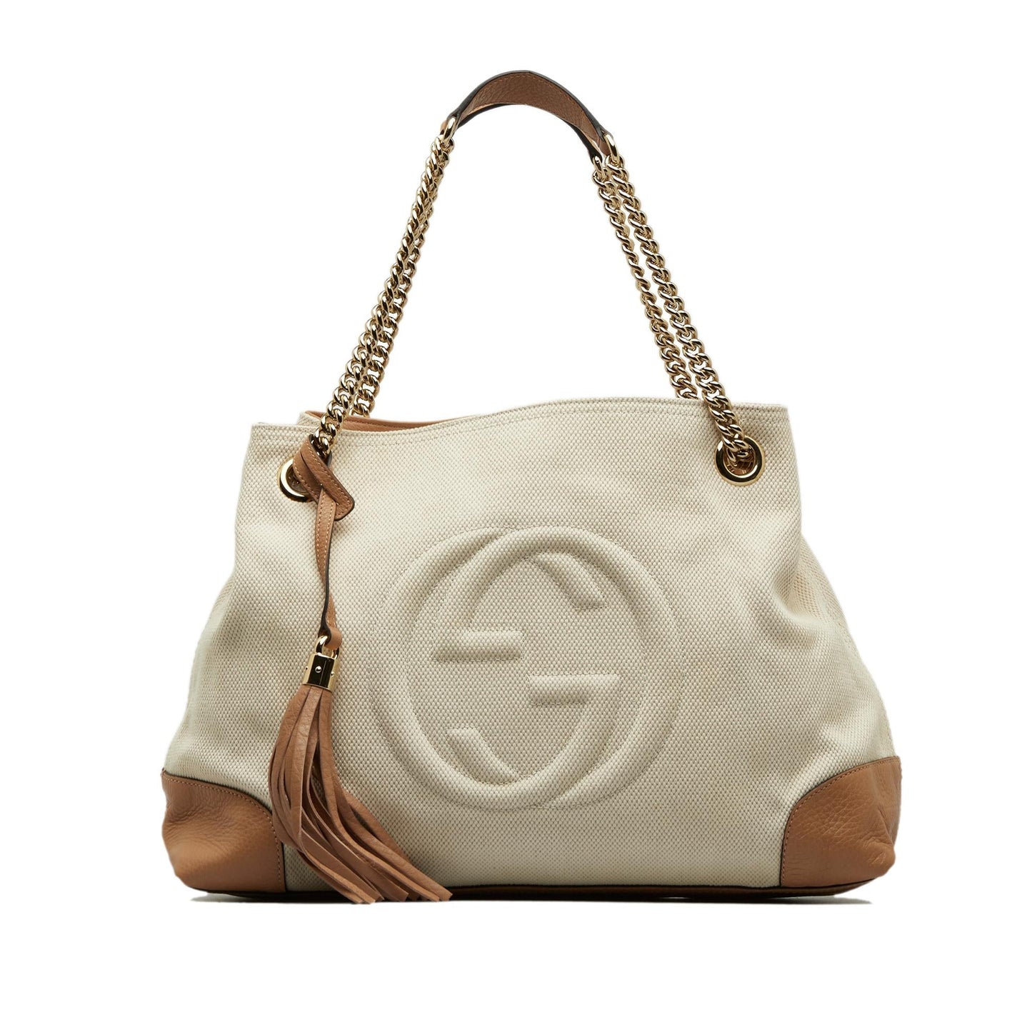 Gucci Medium Canvas Soho Chain Tote (SHG-MTThDG)