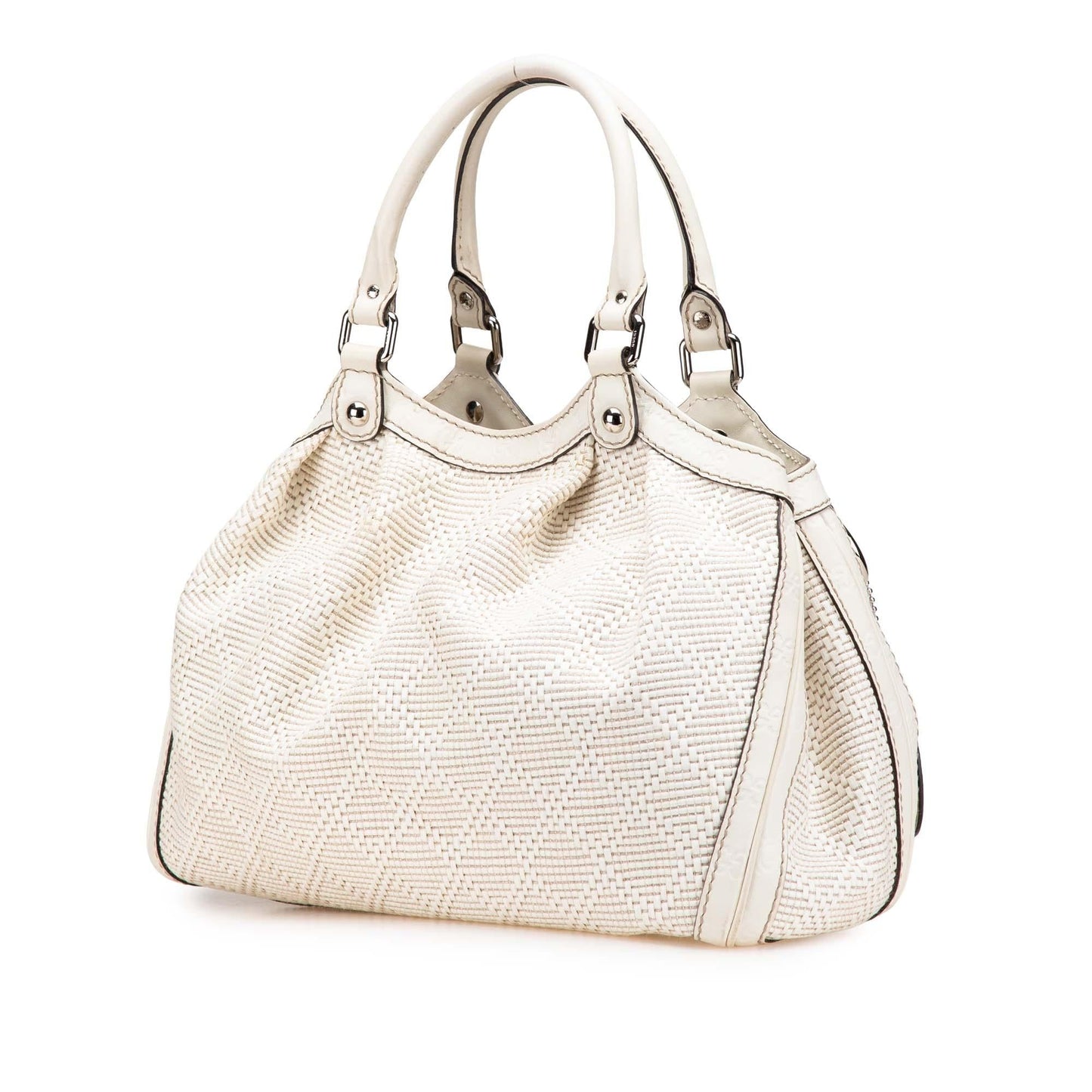 Gucci Medium Diamante Raffia Sukey Tote