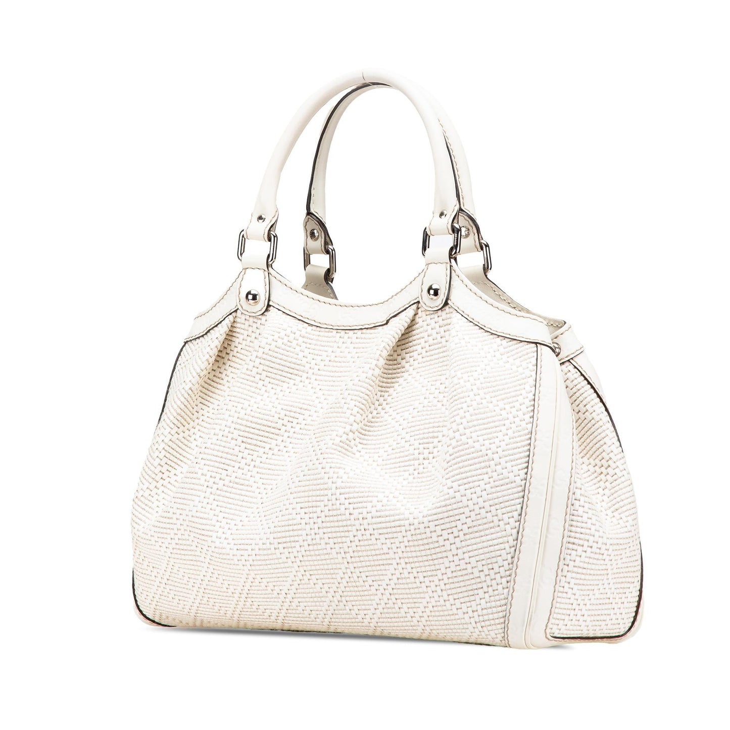 Gucci Medium Diamante Raffia Sukey Tote