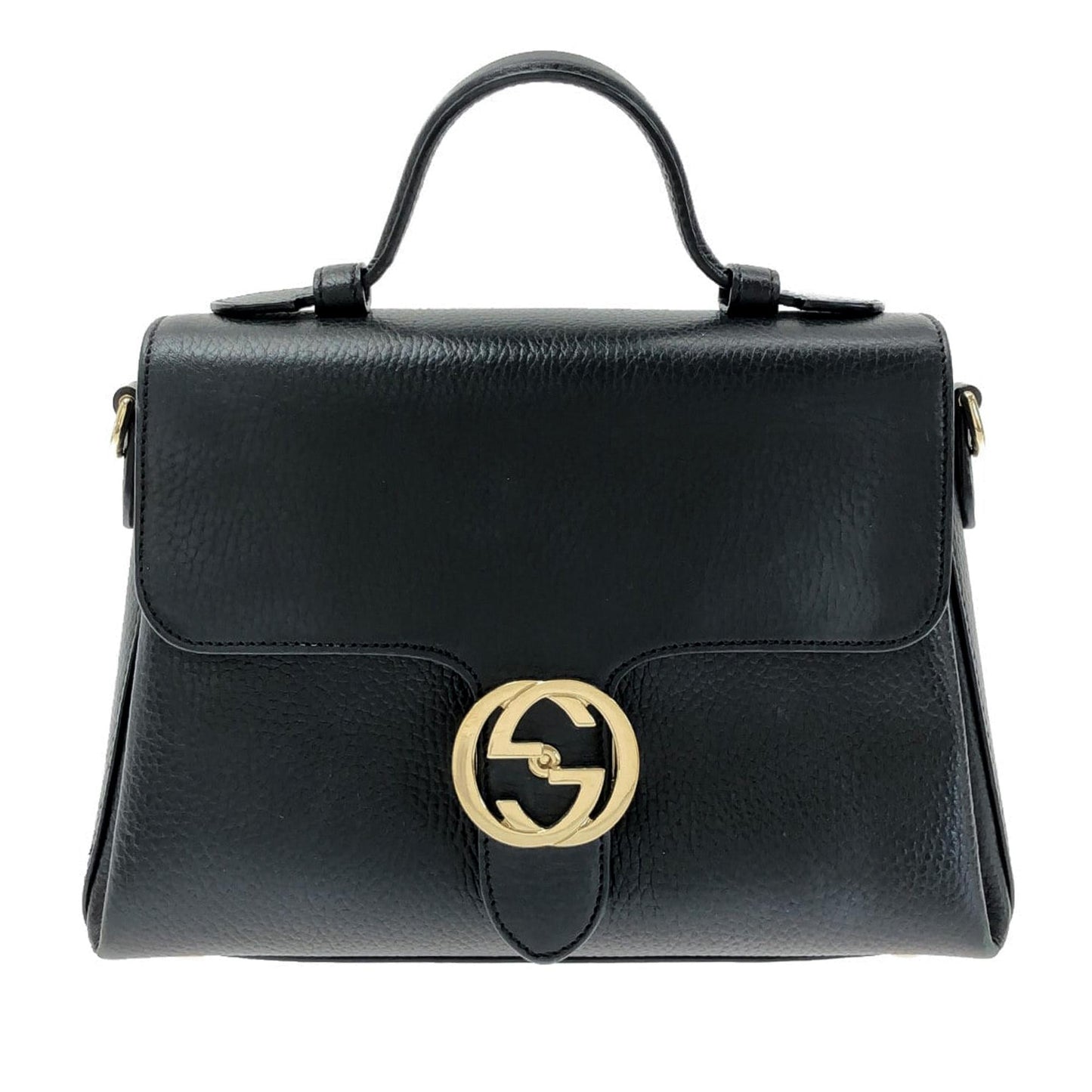 Gucci Medium Dollar Calf Interlocking G Satchel (SHG-q6A9lp)