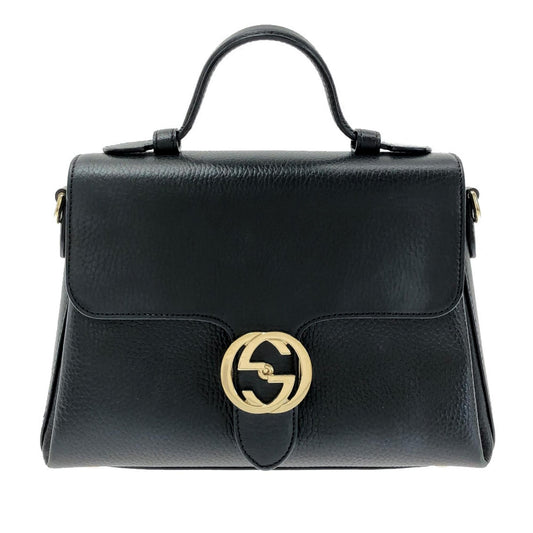 Gucci Medium Dollar Calf Interlocking G Satchel (SHG-q6A9lp)