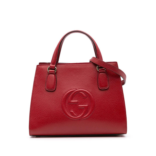 Gucci Medium Dollar Calf Soho Top Handle Convertible Tote