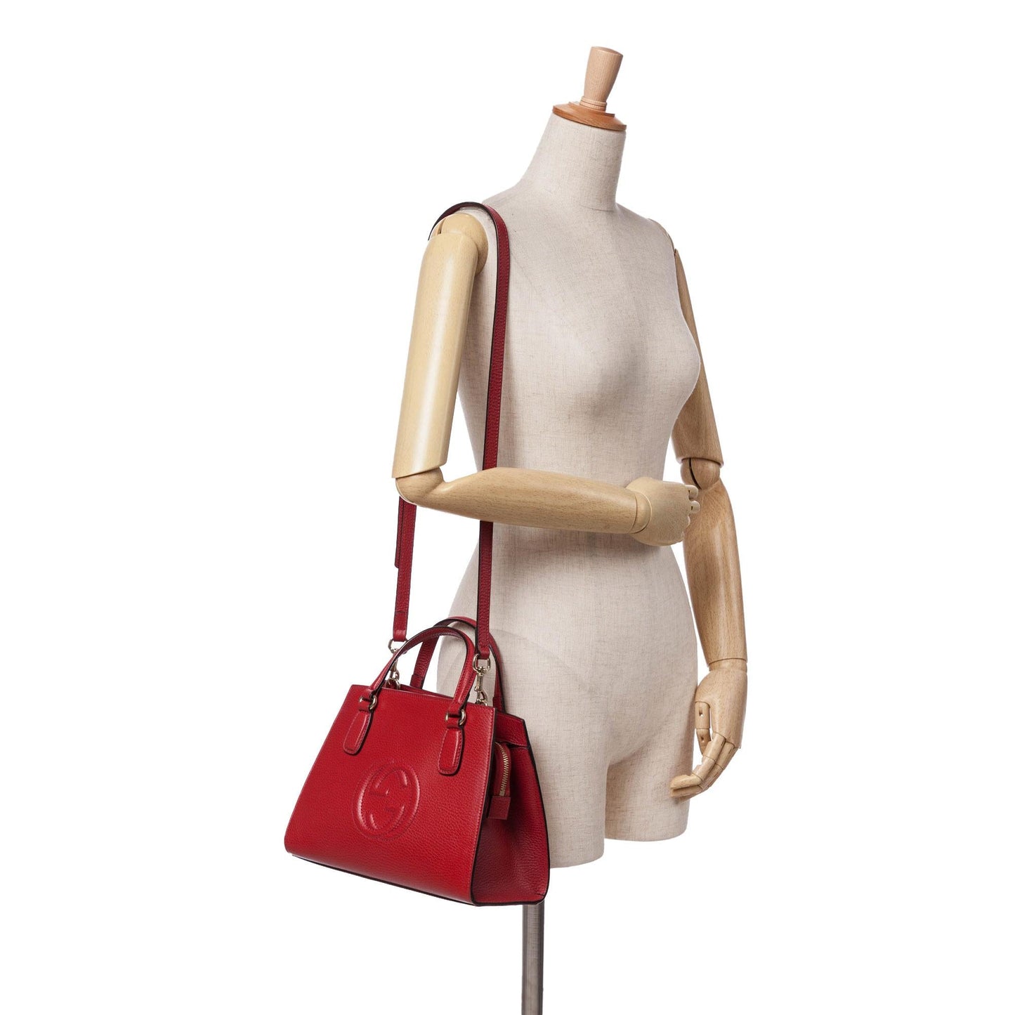 Gucci Medium Dollar Calf Soho Top Handle Convertible Tote