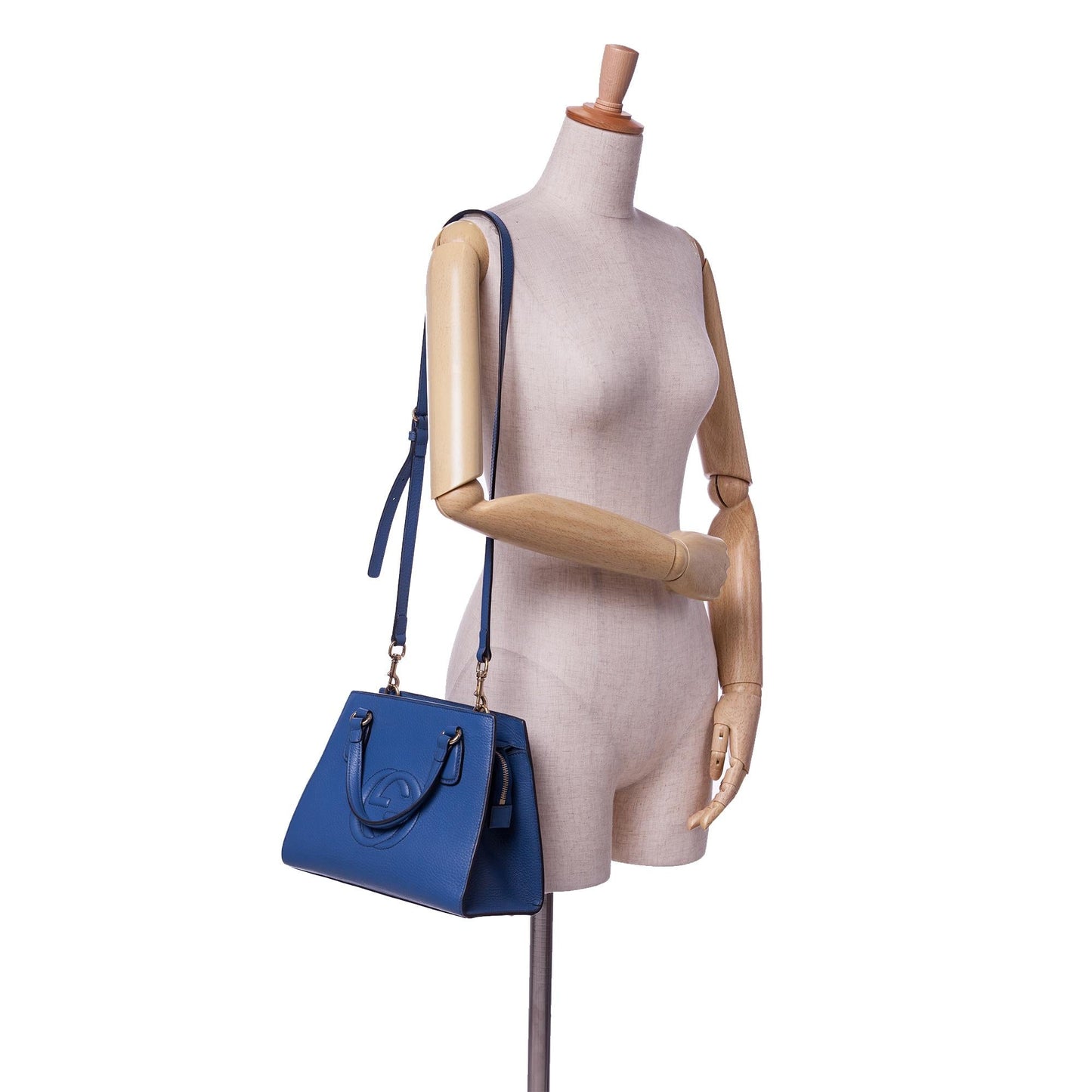 Gucci Medium Dollar Calf Soho Top Handle Convertible Tote