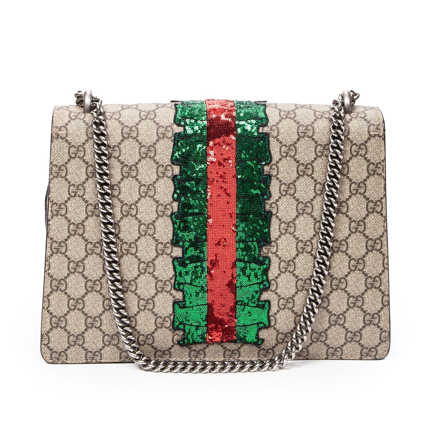 Gucci Medium Embellished GG Supreme Dionysus Shoulder Bag (SHG-jB9ofC)