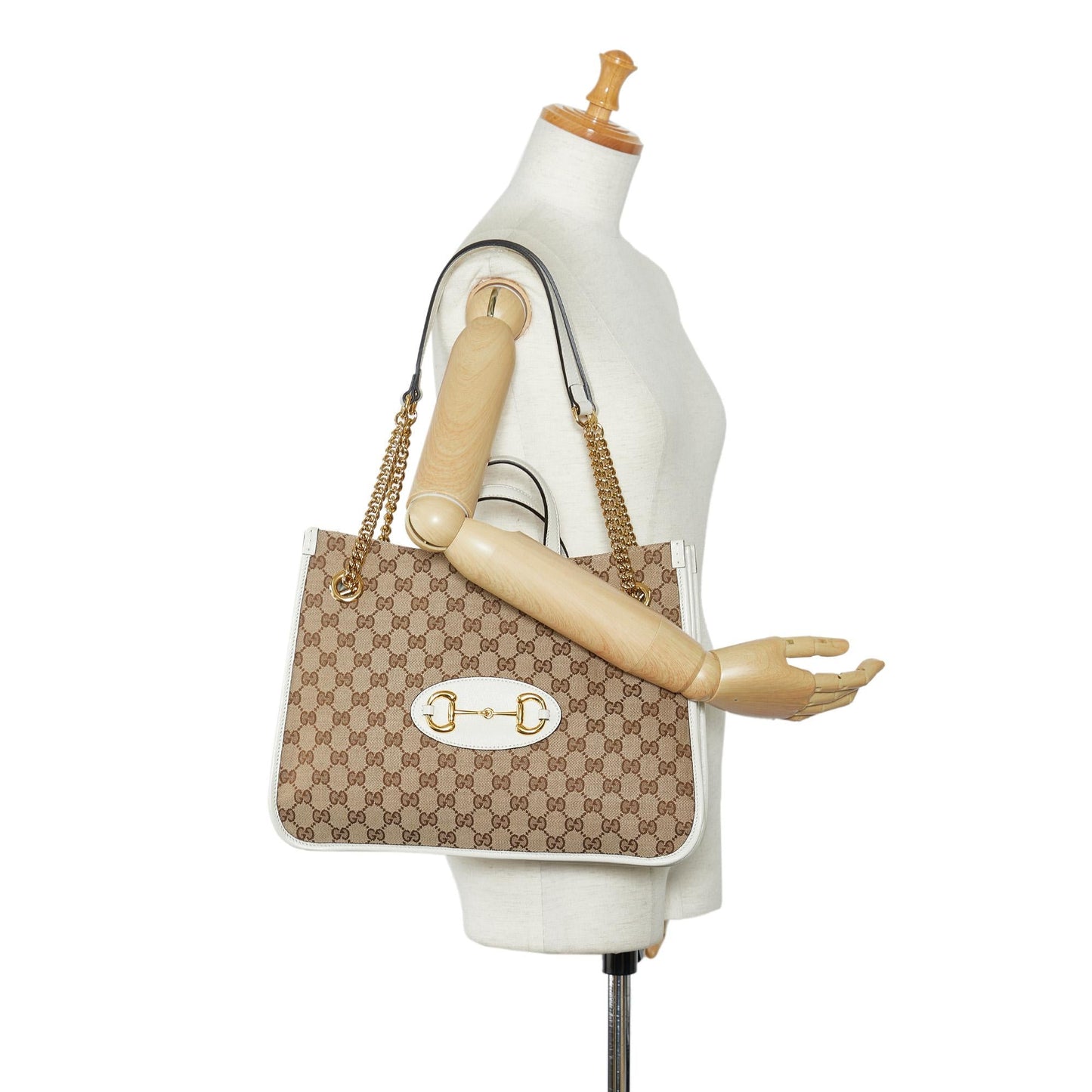 Gucci Medium GG Canvas Horsebit 1955 Tote (SHG-vcUCLM)