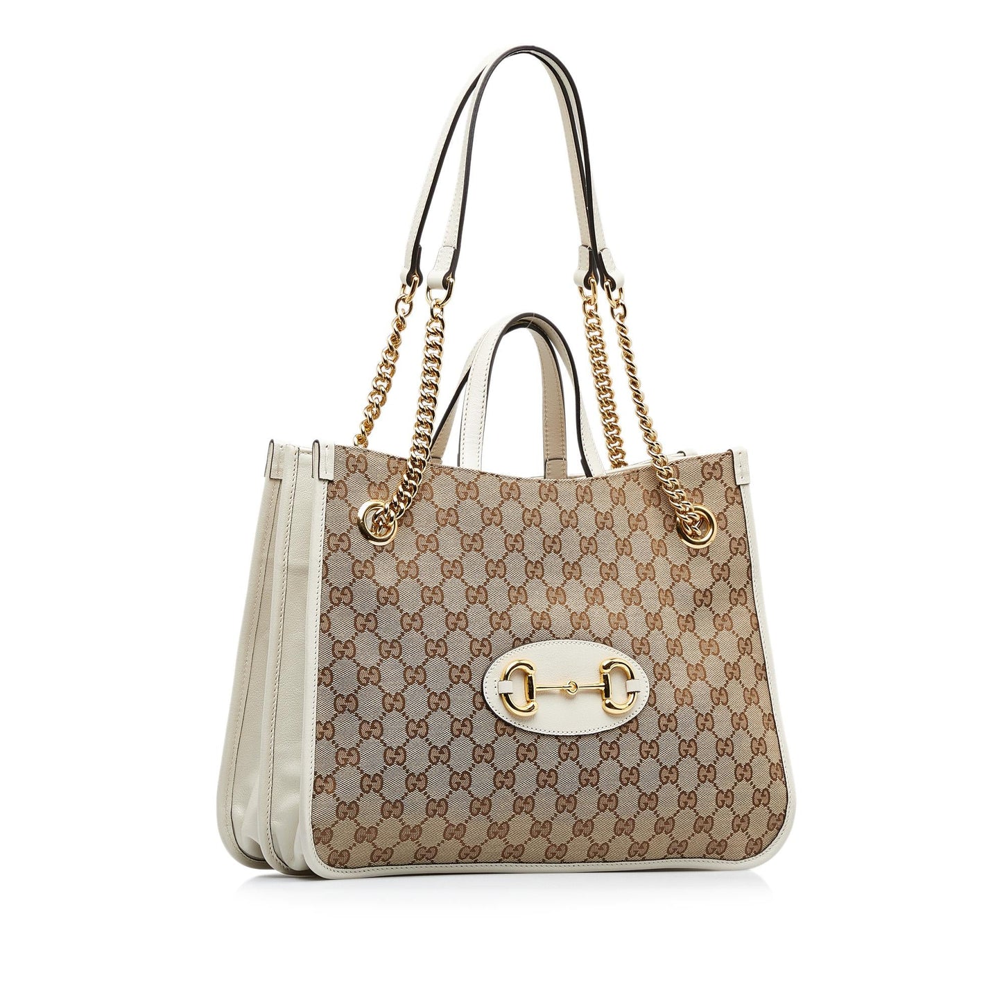 Gucci Medium GG Canvas Horsebit 1955 Tote (SHG-vcUCLM)