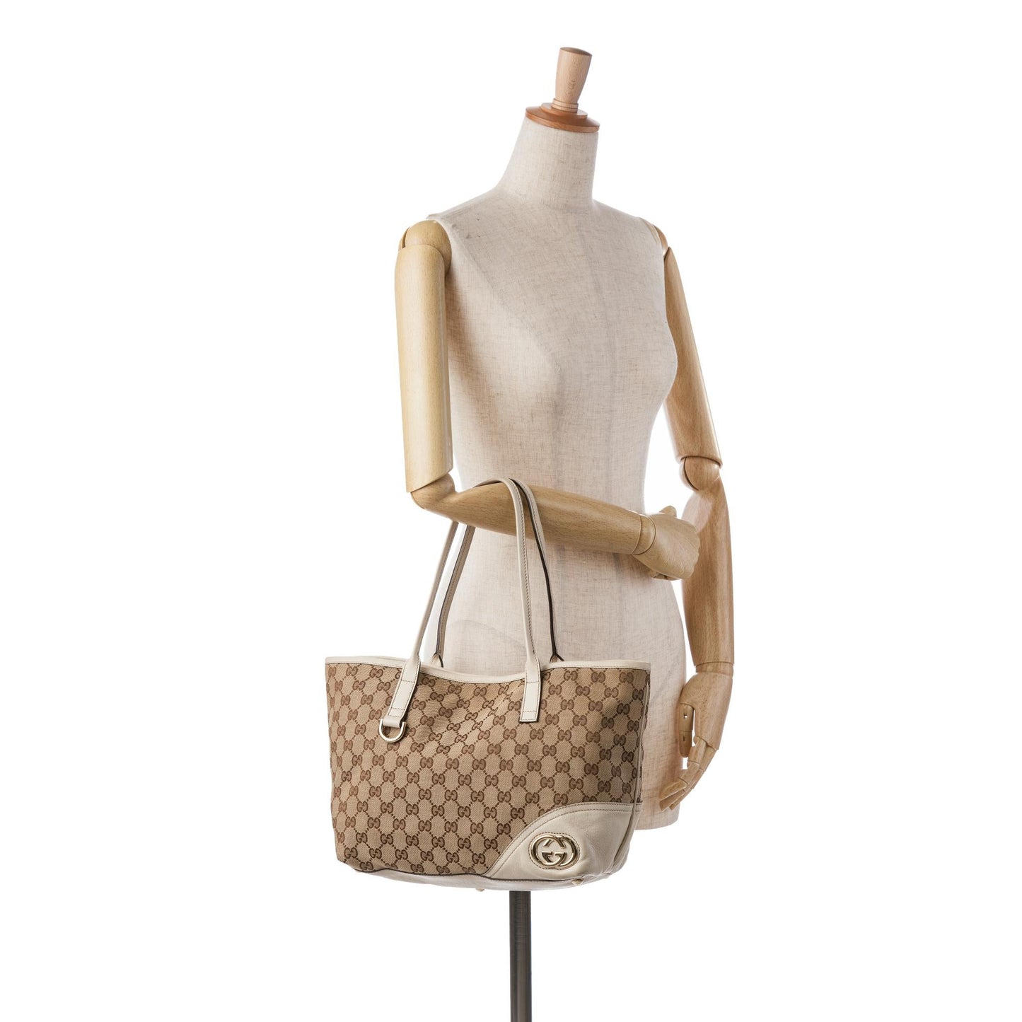 Gucci Medium GG Canvas New Britt Tote (SHG-8cJTJb)