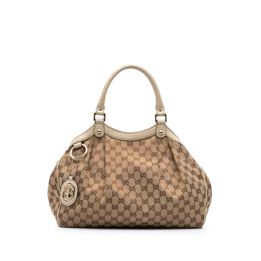 Gucci Medium GG Canvas Sukey Tote