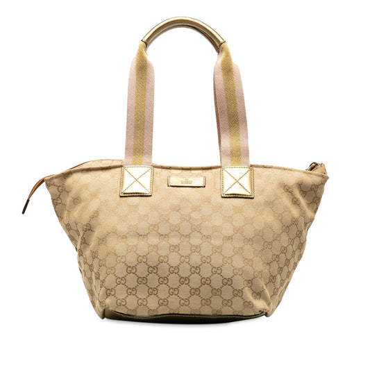Gucci Medium GG Canvas Web Zip Handbag (SHG-kEKFuo)