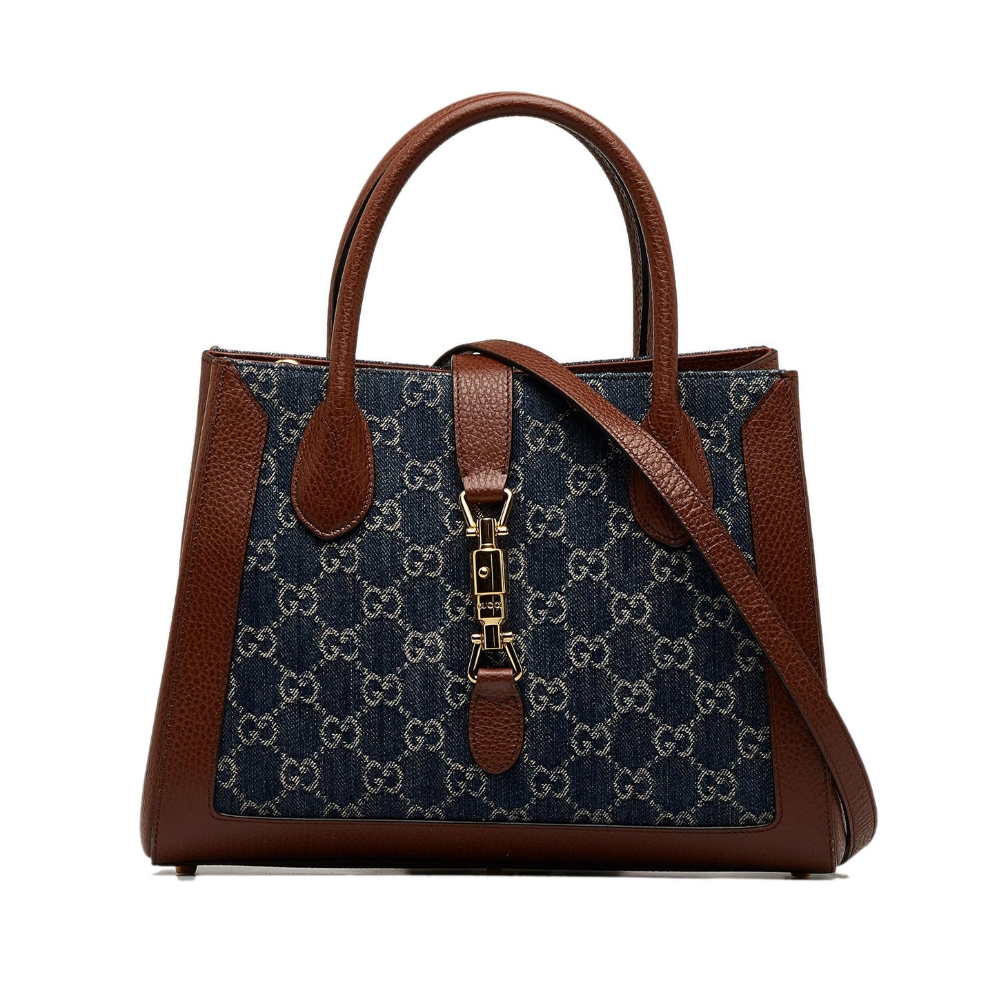 Gucci Medium GG Denim Jackie 1961 Tote (SHG-1r0eCA)
