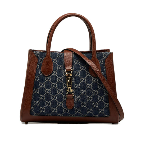 Gucci Medium GG Denim Jackie 1961 Tote (SHG-1r0eCA)