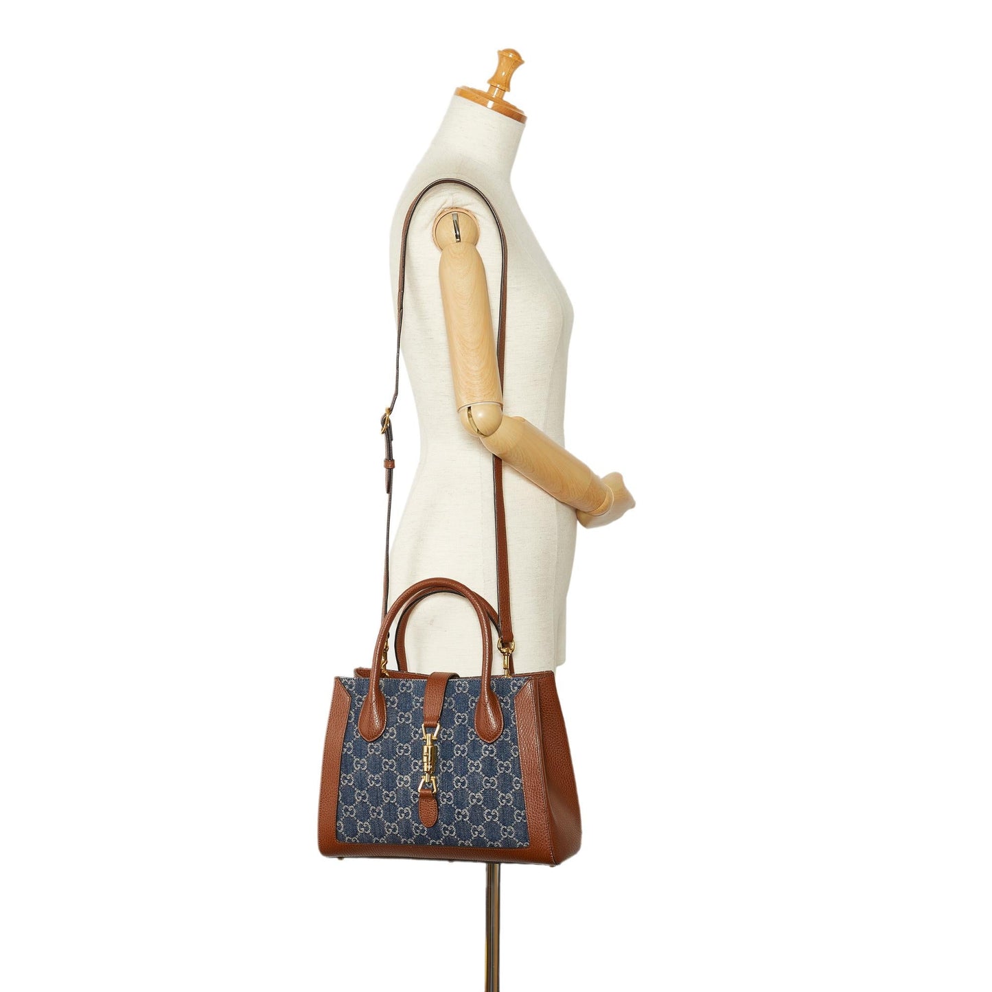Gucci Medium GG Denim Jackie 1961 Tote (SHG-1r0eCA)