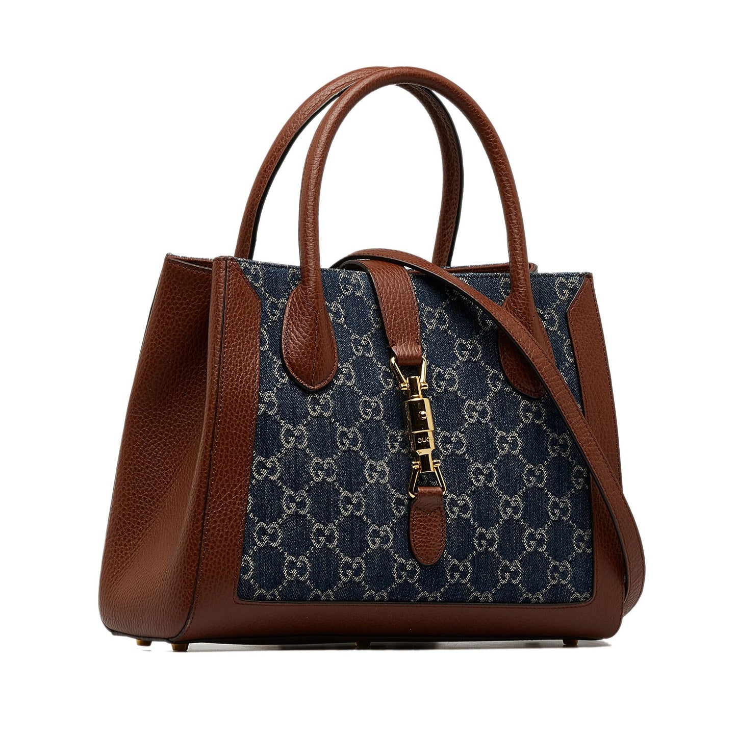 Gucci Medium GG Denim Jackie 1961 Tote (SHG-1r0eCA)