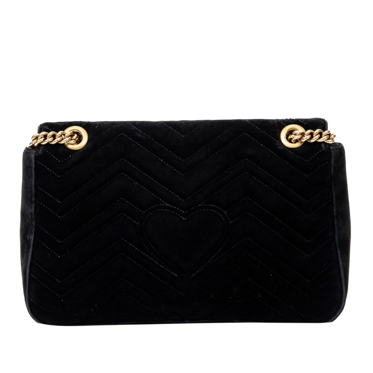 Gucci Medium GG Marmont Embroidered Matelasse Velvet Crossbody (SHG-0BOHzd)