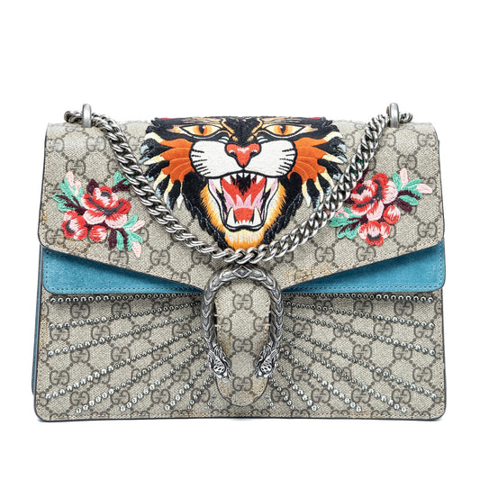 Gucci Medium GG Supreme Angry Cat Dionysus Shoulder Bag (SHG-4rmSJT)