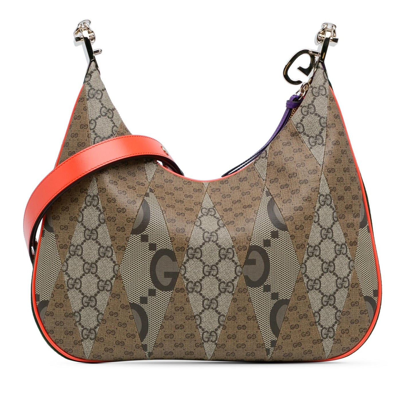 Gucci Medium GG Supreme Multicolor Patchwork Attache Crossbody (SHG-LfuVAP)