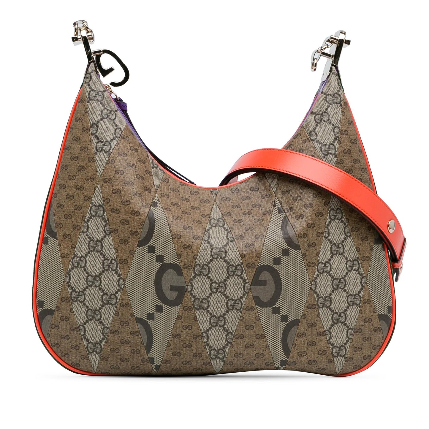 Gucci Medium GG Supreme Multicolor Patchwork Attache Crossbody (SHG-LfuVAP)