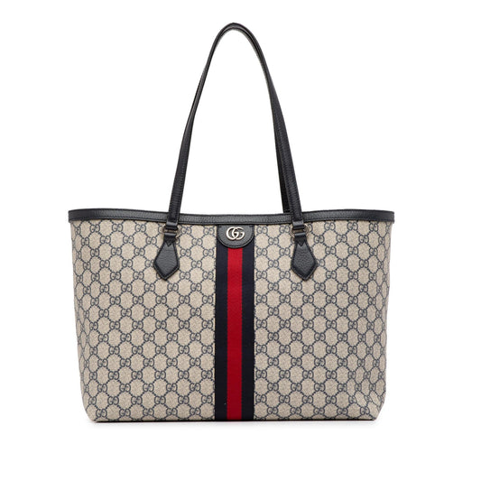 Gucci Medium GG Supreme Ophidia Tote (SHG-j9t1ZS)