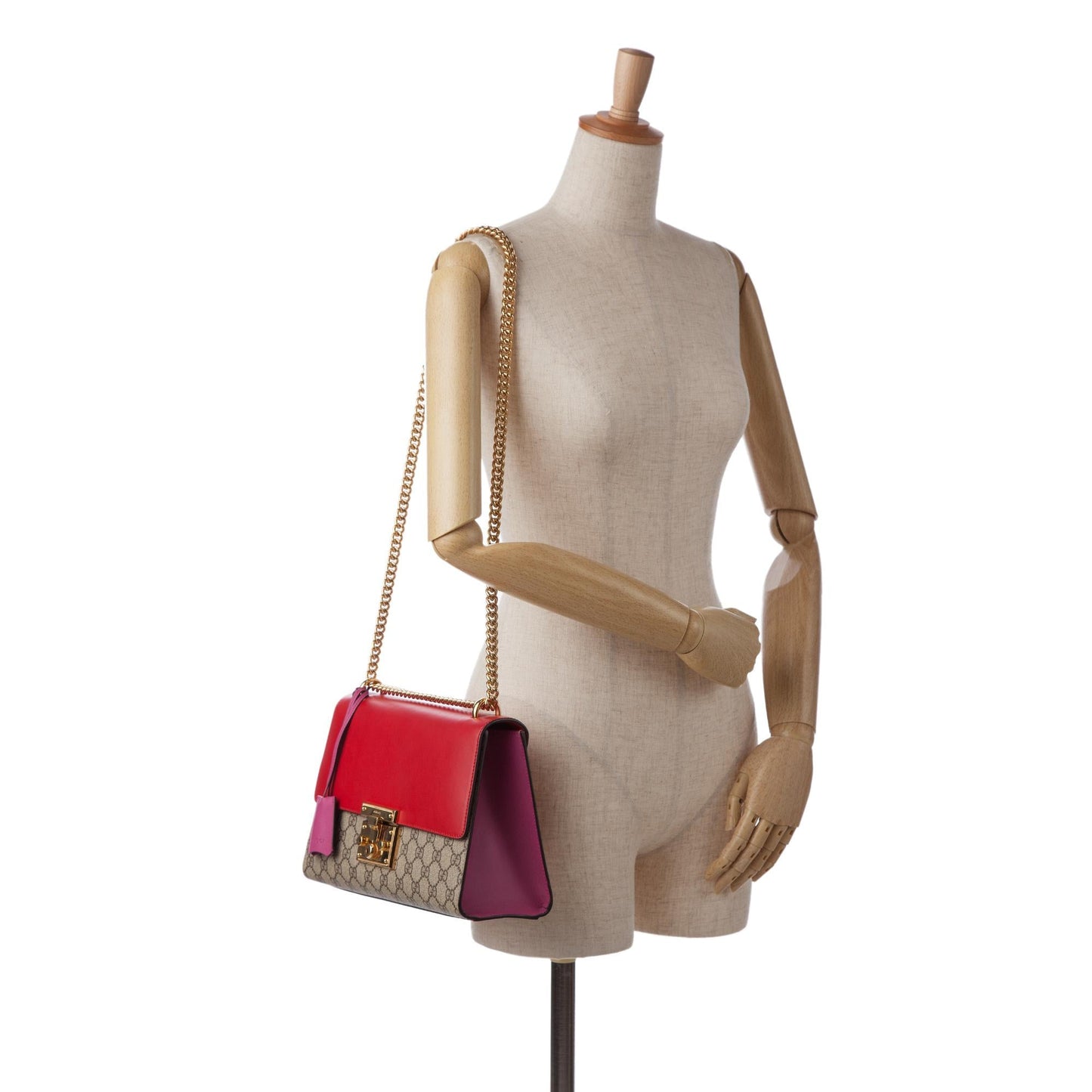 Gucci Medium GG Supreme Padlock Shoulder Bag (SHG-88VyD2)