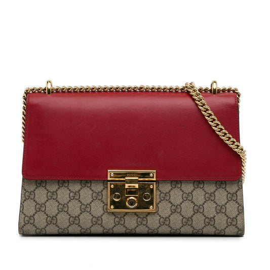 Gucci Medium GG Supreme Padlock Shoulder Bag (SHG-NsVRUv)