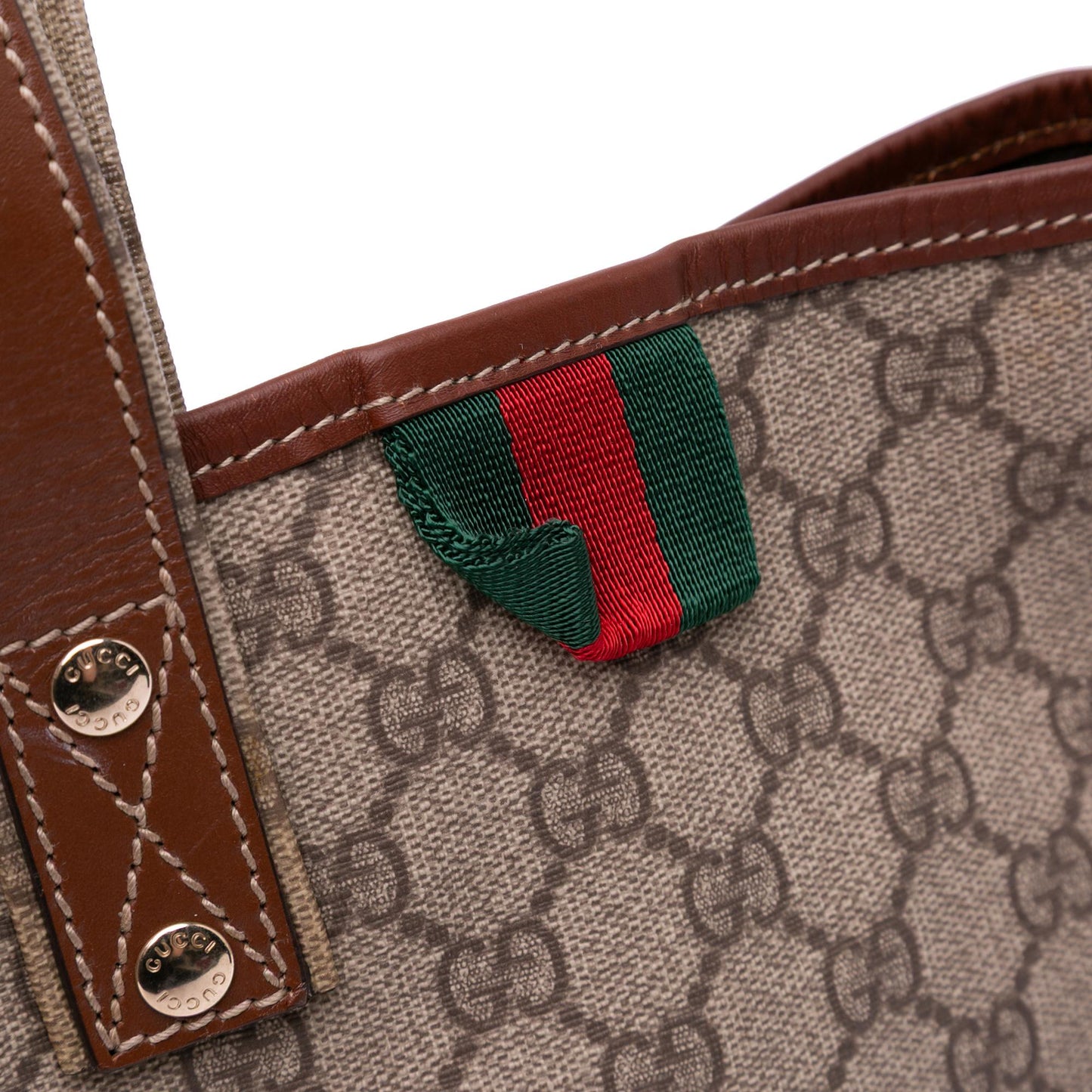 Gucci Medium GG Supreme Web Loop Tote Bag