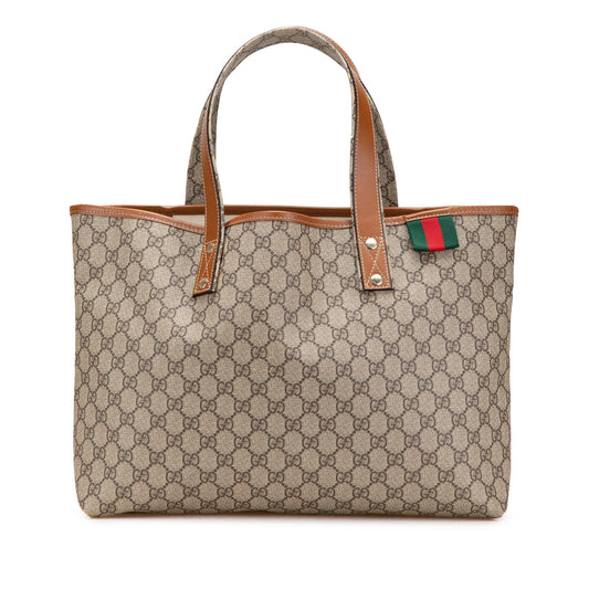 Gucci Medium GG Supreme Web Loop Tote Bag