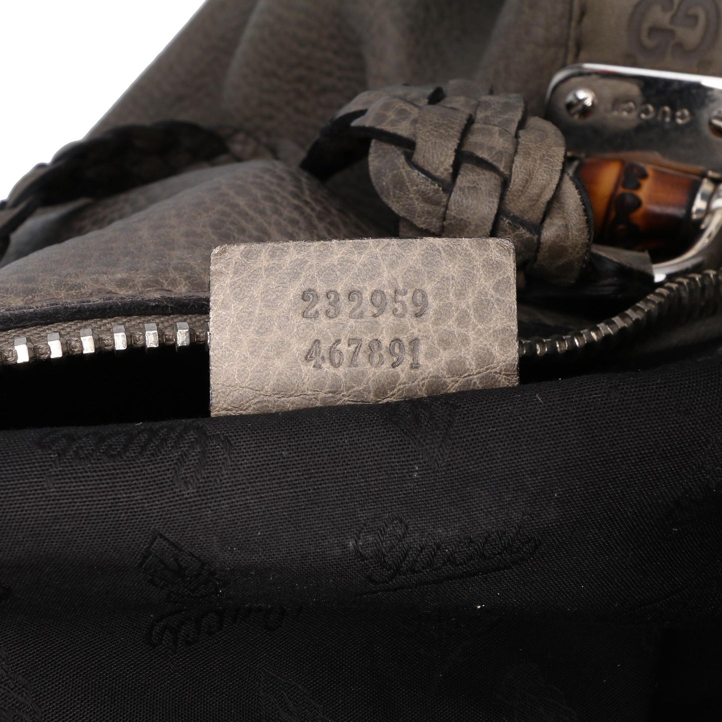 Gucci Medium Leather Bamboo Bar Tote