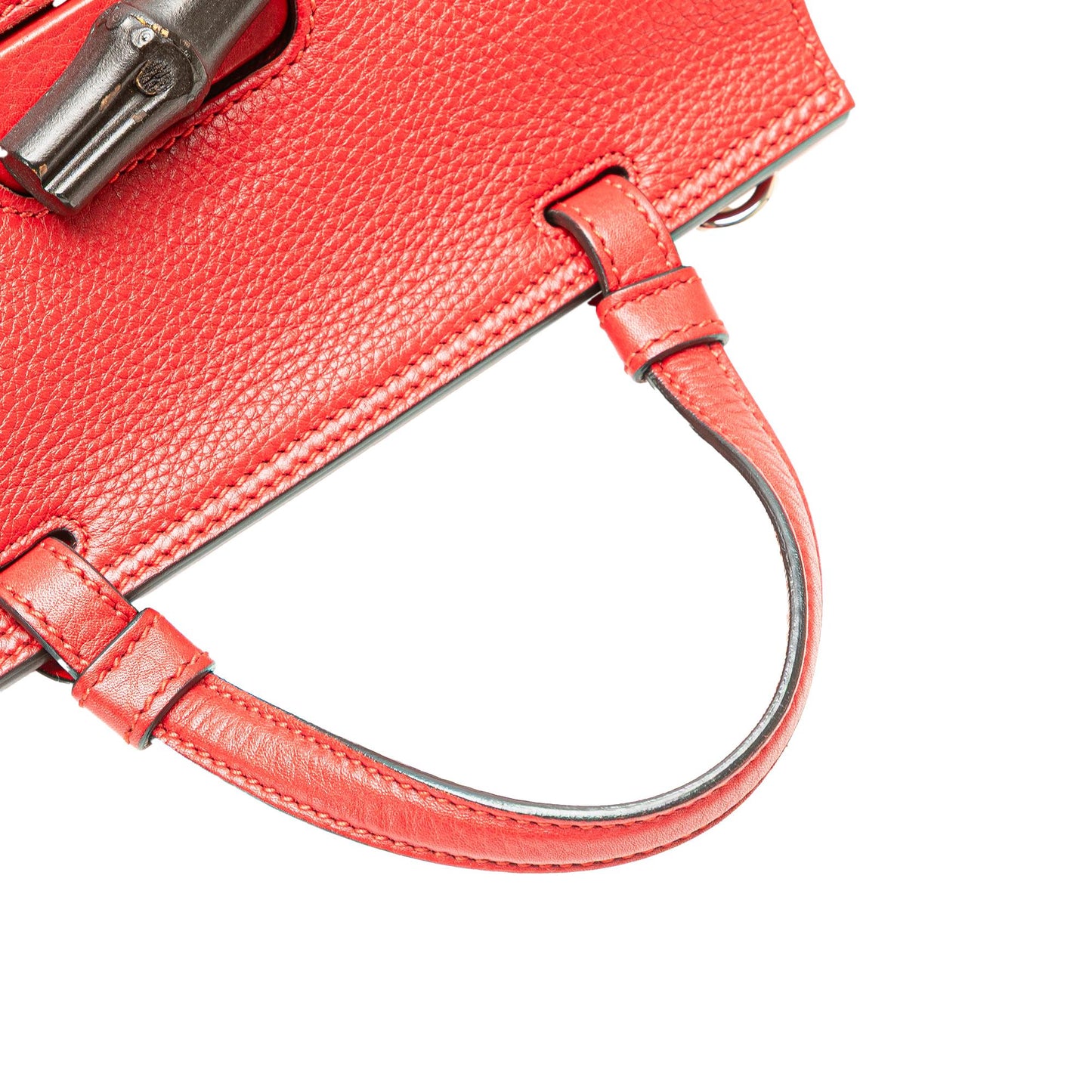 Gucci Medium Leather Bamboo Daily Satchel