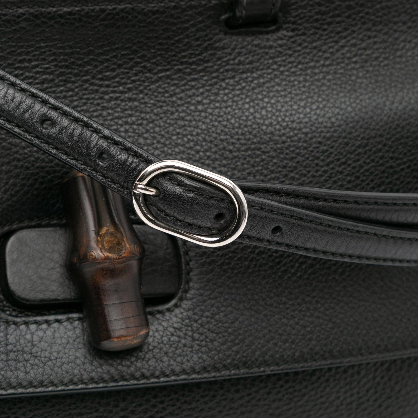 Gucci Medium Leather Bamboo Daily Top Handle
