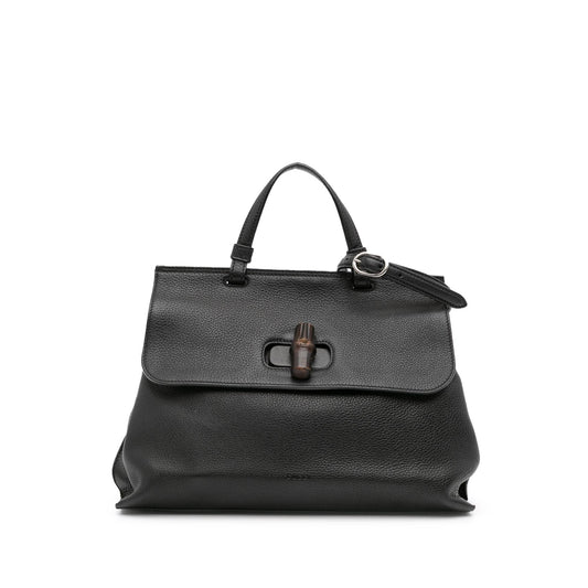 Gucci Medium Leather Bamboo Daily Top Handle