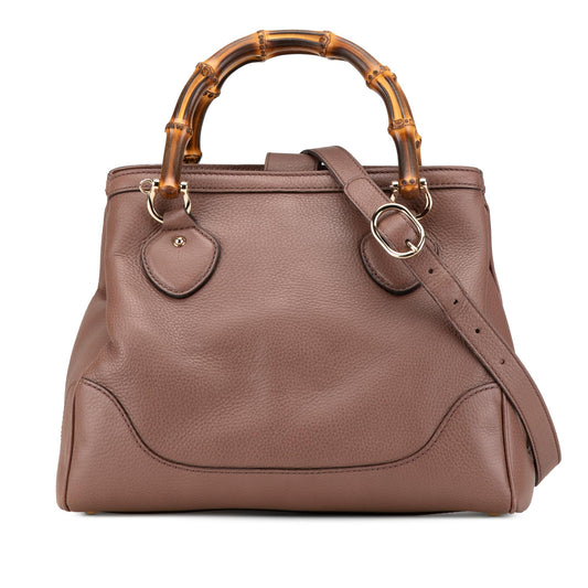 Gucci Medium Leather Bamboo Diana Satchel