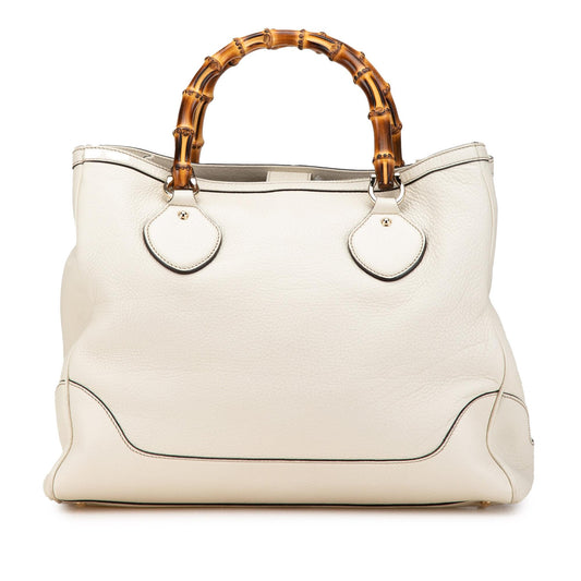 Gucci Medium Leather Bamboo Diana Tote