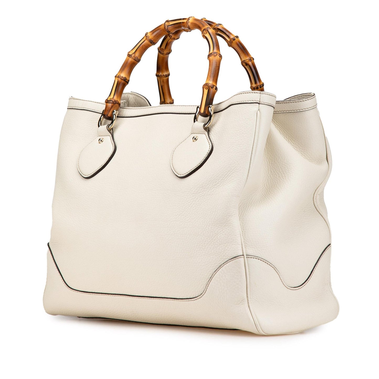 Gucci Medium Leather Bamboo Diana Tote