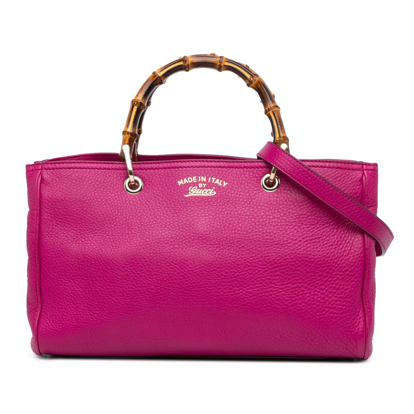 Gucci Medium Leather Bamboo Shopper Satchel (SHG-iVpsJb)