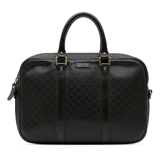 Gucci Medium Leather Diamante Bright Business Bag