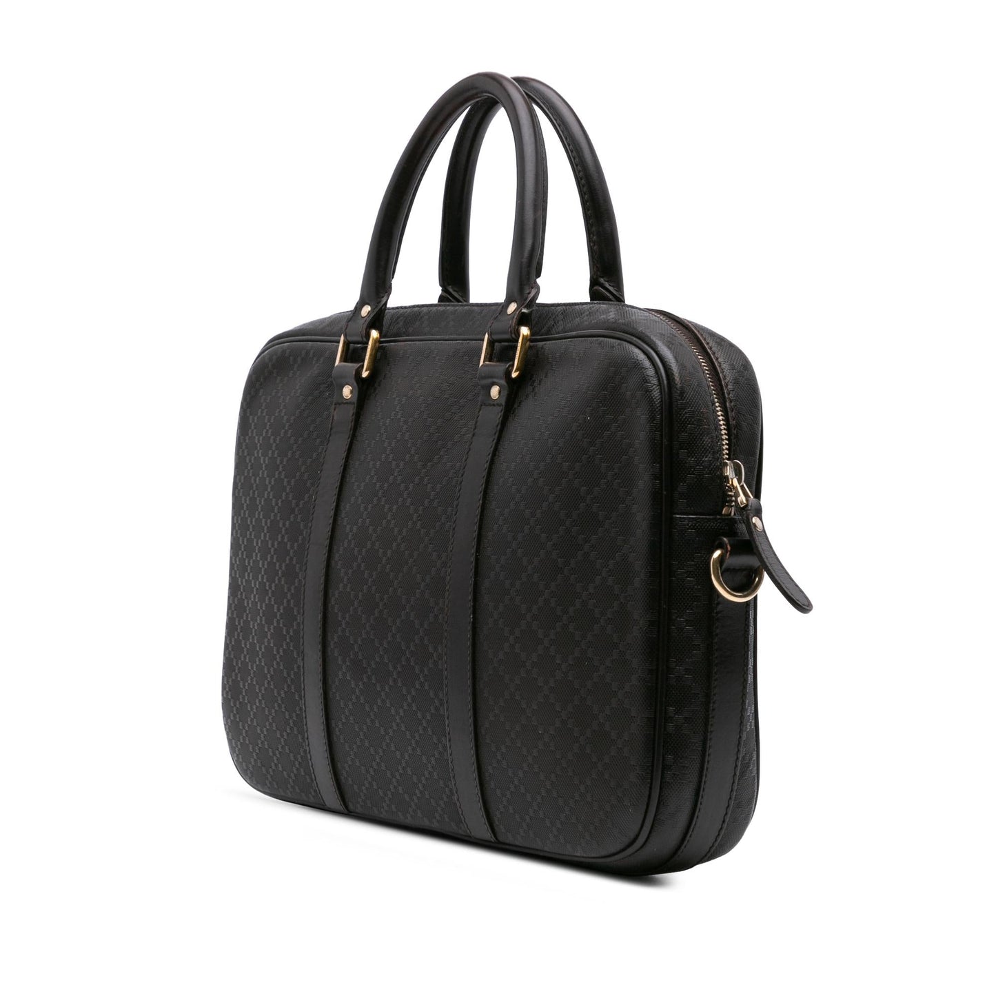 Gucci Medium Leather Diamante Bright Business Bag