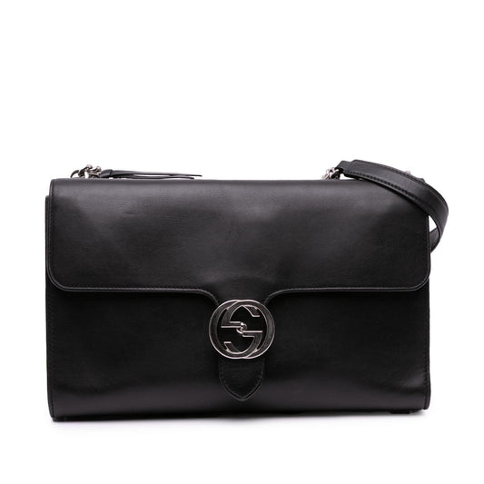 Gucci Medium Leather Dollar Interlocking G Crossbody