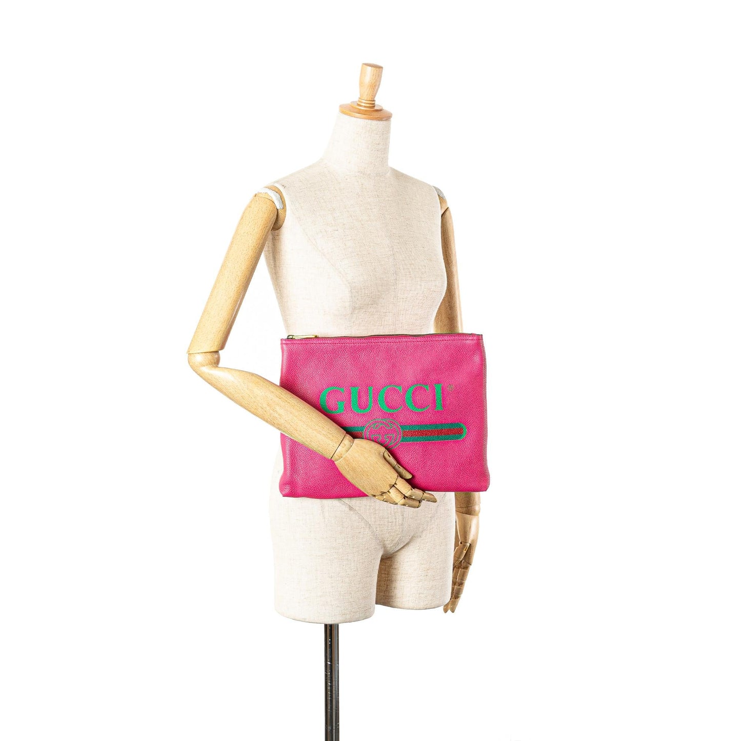 Gucci Medium Leather Logo Portfolio Clutch