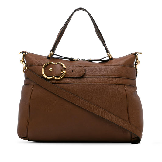 Gucci Medium Leather Ride Top Handle Bag (SHG-ZEr6xw)